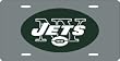 New York Jets Laser Cut Silver License Plate - SET OF 6 - Sports Merchandise