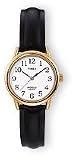  : Timex Women's Black Leather Easy-Reader Indiglo Watch