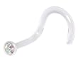 Clear BIOPLAST Crystal Aurora SWAROVSKI Nose Screw Ring