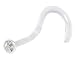 Clear BIOPLAST Crystal Aurora SWAROVSKI Nose Screw Ring