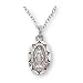 Sterling Silver Miraculous Medal and 13-Inch Chain for Children