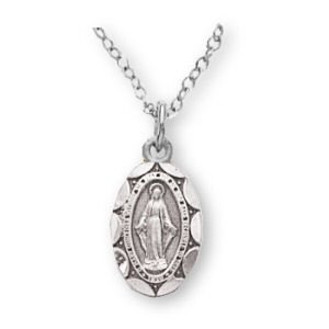 Childrens Toyshop  Jewelry : Sterling Silver Miraculous Medal and 13-Inch Chain for Children