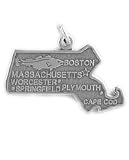 Sterling Silver Massachusetts Charm