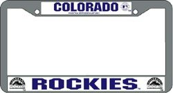 Colorado Rockies Chrome License Plate Frame - SET OF 6 - Sports Merchandise