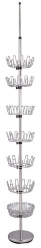 Household Essentials 2199 Floor-to-Ceiling 36-Pair Shoe Tree, Chrome
