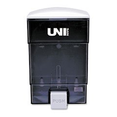 Deluxe Plastic Liquid Soap Dispenser, 50 oz, 4-3/4w x 4-1/4d x 7-1/2h, Black