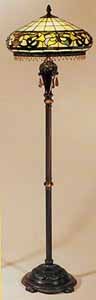 Dazzling Antique Bronze Sand Tiffany Floor Lamp