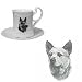Australian Cattle Dog Cup and Saucer, Porcelain by Rosalinde