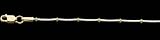 14K White Gold Snake w/Bead Necklace Chain 16 - 4.6 grams
