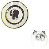 Himalayan Cat Double Gold Plate, Porcelain by Rosalinde (7.5' Diameter)