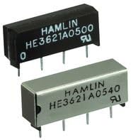 HAMLIN HE3621A1210 REED RELAY, SPST-NO, 12VDC, 0.5A, THD (1 piece)