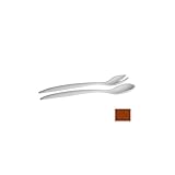Bugambilia Miami Salad Fork And Spoon Serving Utensils, Brick - SS24BR Bugambilia Miami Salad Fork And Spoon Serving Utensils, Brick - SS24BR