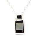 Sterling Silver Mother Of Pearl Pendant on an 18" Chain Presented by The Olivia Collection