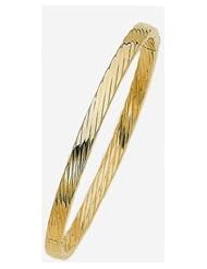 5mm 14k Fancy Bangle Bracelet