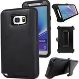 DEFENDER Cell Phone Case for Samsung Galaxy Note5 - Retail Packaging - BLACK