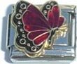Clearly Charming January Garnet Color Butterfly Birthstone Insect Animal Insect Animal Italian Charm