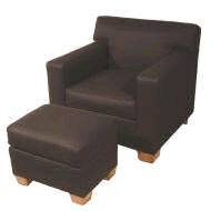 Kitchen: Organic Club Chair & Ottoman in Hemp
