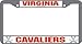 Virginia Cavaliers Chrome License Plate Frame - SET OF 6 - Sports Merchandise