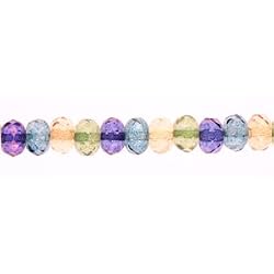 7" Gemstone Luster Mix Bead Strand, 7mm x 4mm
