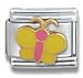 Clearly Charming Hello Kitty Yellow Butterfly Cat Animal Theme Licensed Charm Bracelet