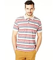 North Coast Pure Cotton Varied Striped Polo Shirt
