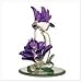 Glass Sculpture Hummingbird With Flower