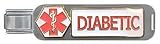 Clearly Charming Diabetic Large Life Links Medical Alert Attachment Italian Charm Bracelet Link
