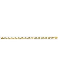 14k Diamond Cut Bracelet 7"