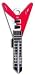 Hot Pink V Shaped Electric Guitar Schlage SC1 House Key