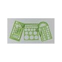 Pocket Template, General Purpose, 5-1/8"x3-5/8", Green STD977115