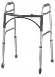 Folding Walker Deluxe With Two Button And Wheeled