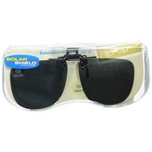 Solar Shield Fits Over Plastic Polarized 58 Square Clip On Flip Up Sunglasses Frameless 1.0 ea. (Quantity of 4) On Sale