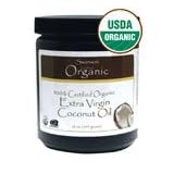 Cert Organic Extra Virgin Coconut Oil 16 oz (454 grams) Solid Oil ~ Swanson Organic