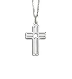 053. Sterling Silver Fancy Cross Pendant