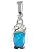 Morningflower Blue Opal & Trinity Knot Pendant