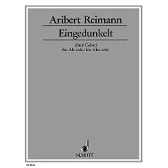 Eingedunkelt: Neun Gedichte. Alt-Solo.