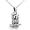 Sterling Silver Owl Pendant Necklace, on 16 Inch Snake Chain
