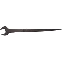 Martin 206B High Carbon Steel 1" Opening 15 Degree Angle Construction Wrench, 14-1/2" Overall Length, Industrial Black Finish