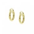 New Solid Yellow Gold Hoop Earrings - Small & Polished
