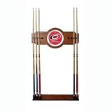 NHL Carolina Hurricanes 2 piece Wood and Mirror Wall Cue Rack