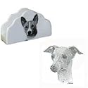 Italian Greyhound Napkin Holder, Porcelain by Rosalinde