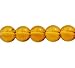 Caramel 6mm Plain Round Druk Glass Beads