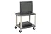 Plastic Utility Cart 2 Shelves Gray