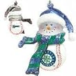 Seattle Mariners 3" Acrylic Striped Home Run Snowman - MLB Baseball