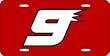 Kasey Kahne Red Laser Cut License Plate - SET OF 6 - Sports Merchandise