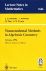 Transcendental Methods in Algebraic Geometry