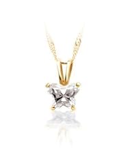 Butterfly CZ Birthstone Pendant or Necklace Pendant with Box R41708 APRIL