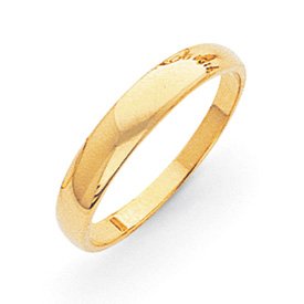 Genuine IceCarats Designer Jewelry Gift 14K 4Mm Tapered Wedding Band Size 6.00