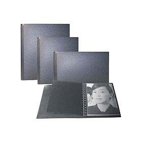 Florence Photo Album, European Bonded Leather Professional Series, Multi Ring, with 10 Super Clear Archival Page Protectors, Size 5x7, Color Black, Portrait