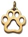 14k Classic Puppy Paws Pendant without any gemstone